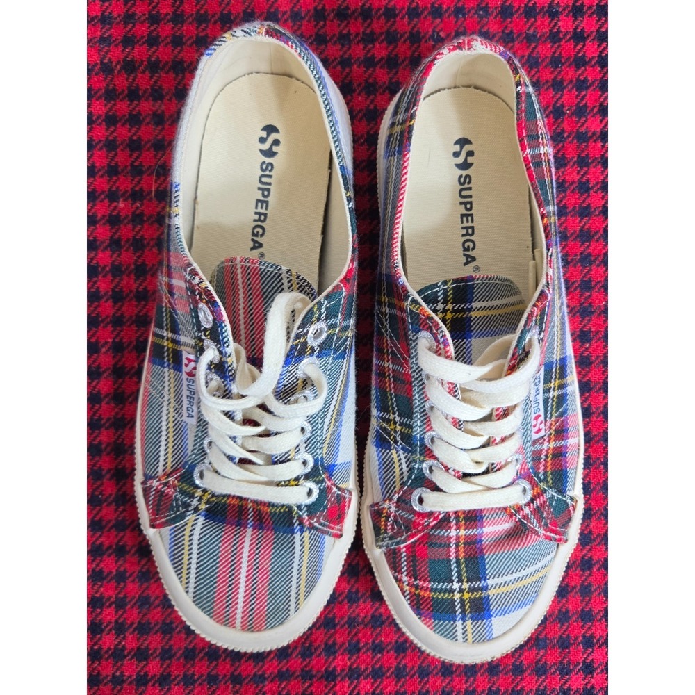 Superga 2750 Tartan Plaid Sneakers Women's sz 8 Men's 6.5 Style S009KG0 - Picture 2 of 10